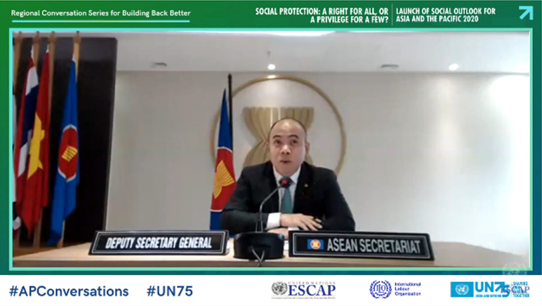 H.E. Kung Phoak, Deputy Secretary-General of ASEAN for ASEAN Socio-Cultural Community talked about ASEAN Enabling Masterplan 2025 during this Webinar.