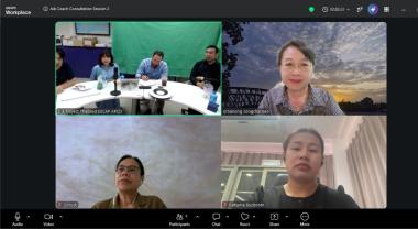Picture 1: An online session for job coaches to share experiences, challenges, and ways to strengthen their work.