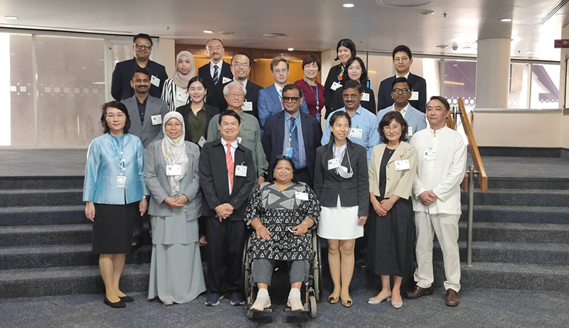 In-person participants of the Working Group on the Asian and Pacific Decade of Persons with Disabilities had a group photo with the Secretariat.