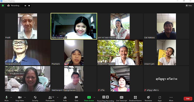 Group photo of self-advocates with intellectual disabilities, their families, and resource persons on Zoom platform.