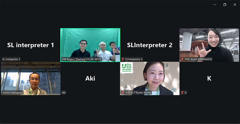 ภาพหมู่ของผู้เข้าร่วมการประชุม ประกอบด้วยเจ้าหน้าที่จาก The Nippon Foundation (TNF), APCD and นักวิจัย