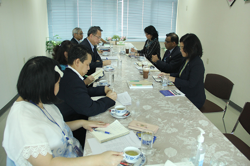 Dr. Srinivas Tata, Director of Social Development Division, UNESCAP shared the purpose of the visit.