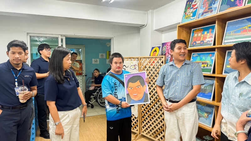 APCD observes the artworks at the Father Ray School For Children with Special Needs
