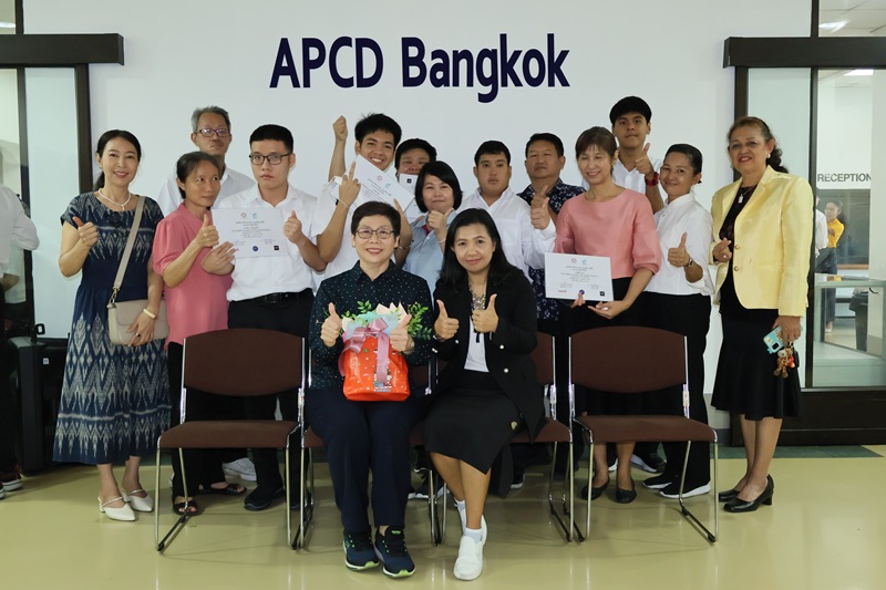 Group photo of trainees who successfully completed the Development Training for Persons with Disabilities.