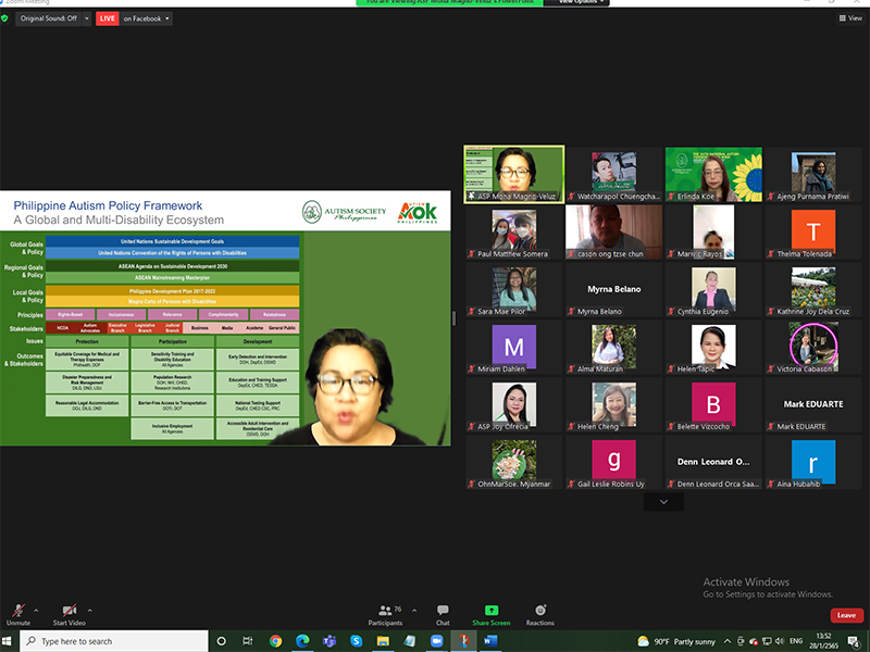 4.	The Philippine Autism Policy Framework is a series of suggestions from community discussions in the framework of the ASEAN Autism Mapping Project.