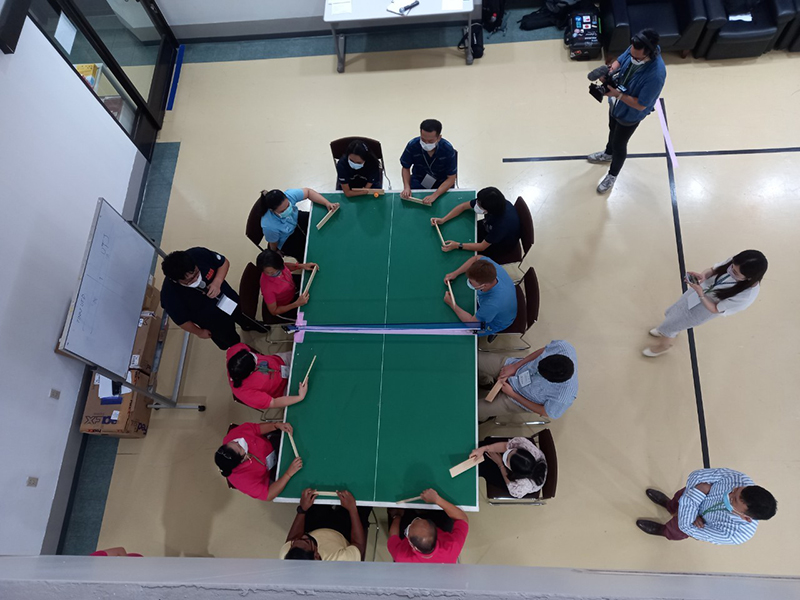 Several participants during the Knowledge Co-Creation Program (KCCP) training seminar played Takkyu Volley, an inclusive sport for both persons with and without disabilities. It is a mix between table tennis (ping pong) and volleyball