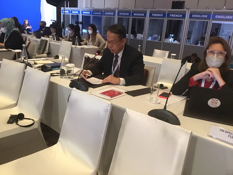 Mr. Piroon  Laismit (APCD Executive Director)gave statement at the High-level Intergovernmental Meeting on the Final Review of the Asian and Pacific Decade of Persons with Disabilities, 2013-2022 on 19 October 2022 at Jakarta, Indonesia