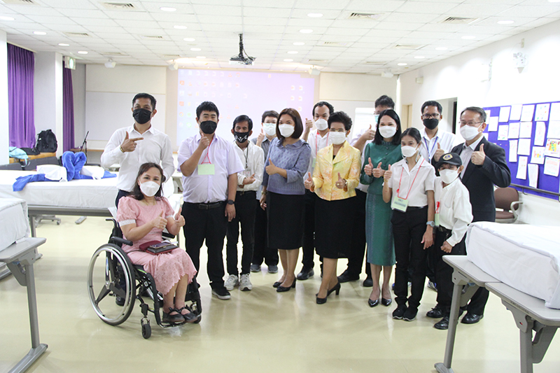 On 4 July 2022, Ms. Saranpat Anumutratchakij, the Director-General of the Department of Empowerment of Person with Disabilities along with Ms. Sonthaya Bunyaphusit, Deputy Director-General DEP and Mrs. Pornnipha Mareerungsie, Deputy Director-General of DEP visited the APCD 60+ Plus Projects implementation on “Enhancing the vocational skills of persons with disabilities, and facilitating their empowerment and social participation”. Mr. Piroon Laismit, the APCD Executive Director welcomed Ms. Saranpat Anumutratchakij, the Director-General of DEP Team. The financial supporter of these projects is the Division of Fund and Equity promotion for persons with disabilities, under the Department of Empowerment of Person with Disabilities. The Asia-Pacific Development center on Disabilities (APCD) is implementor of these activities by applying Disability-Inclusive Business practices. Three activities are; 1. Hospitality and Restaurant Services    2. Yamazaki bread maker  3. Professional Chocolate -Barista  It aims to create jobs, generate income, as well as give people with disabilities opportunities to develop their potential into practice in a concrete way that can be self-reliant and sustainable.