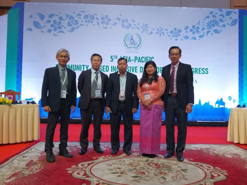 Group photo of speakers and moderators that Mr. Somchai Rungsilp, Community Development Department manager co-chairs one of the plenary sessions.