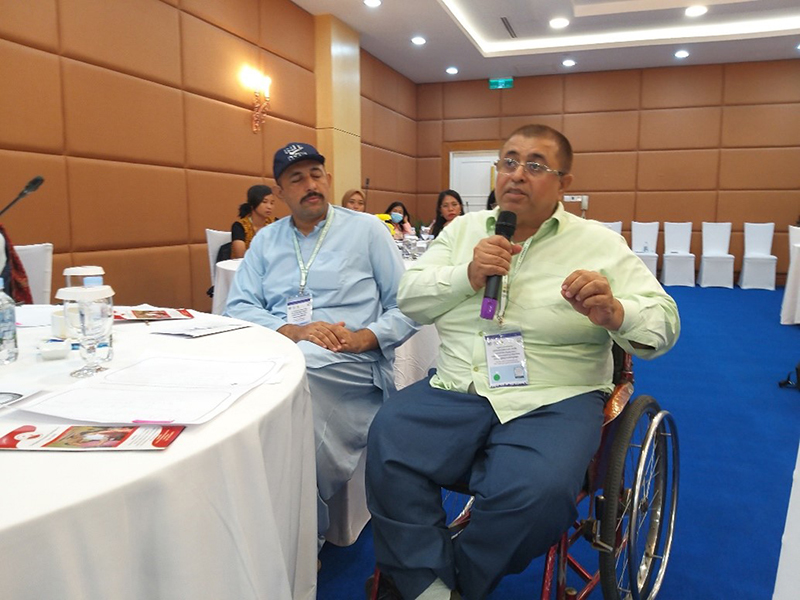 Mr. Ghulam Nabi, CBID AP Chairperson, shared his heartfelt feedback on the inclusive actions based on the social model of disability, speaking passionately about his experiences and insights.