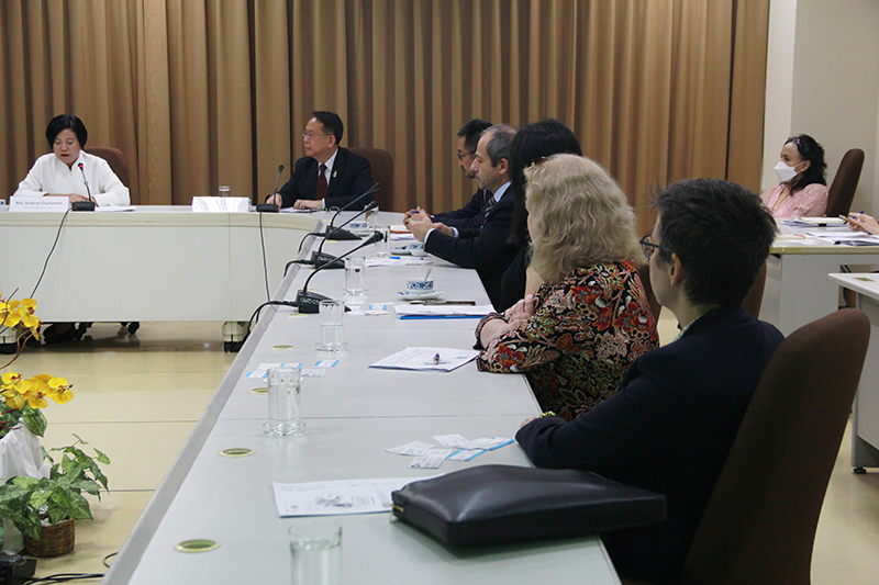 Mrs. Ureerat Chareontoh, the Director-General of the Thailand International Cooperation Agency (TICA) led TICA's Cooperation partners in Thailand visited the Asia-Pacific Development Center on Disability, on 23 February, 2023, 