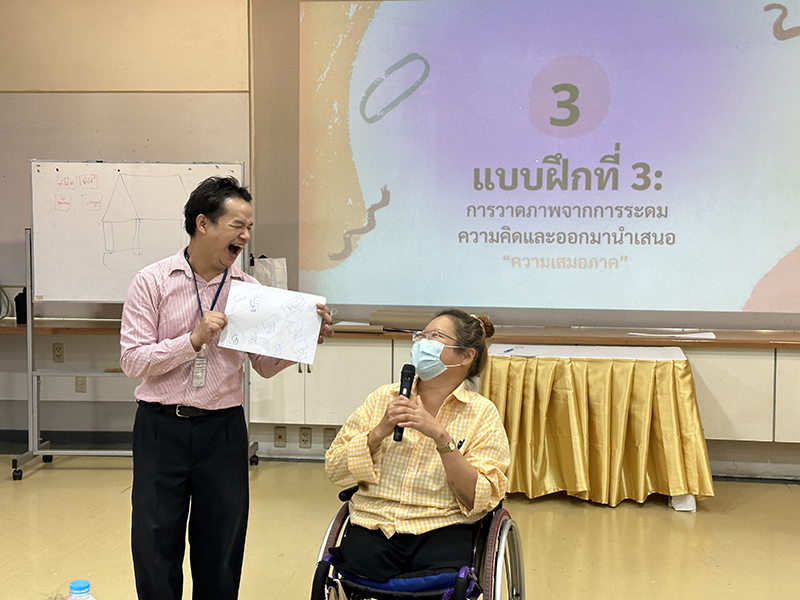 The session concluded with a presentation on the difference between "impairments" and "disabilities" and how they are influenced by social and environmental barriers. 