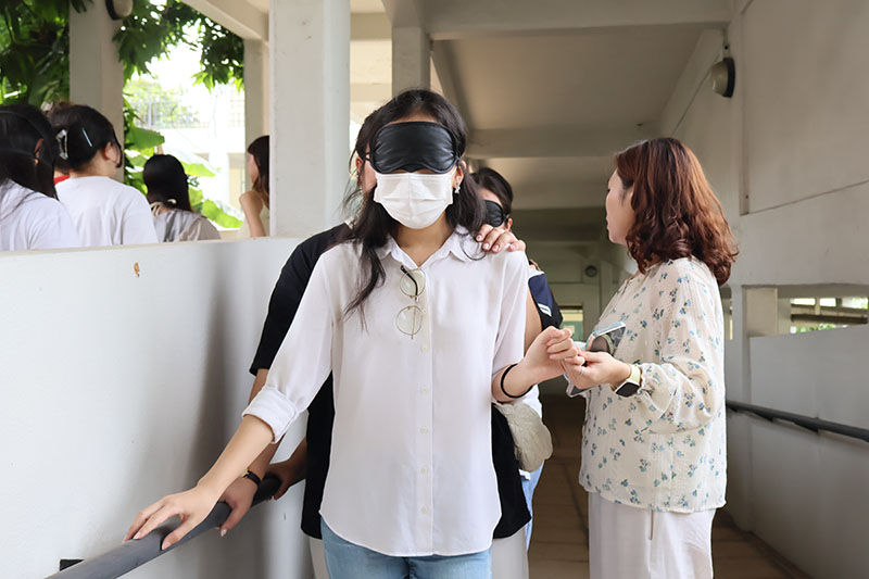 Role-play activities for understanding Persons who live with visual impairments.