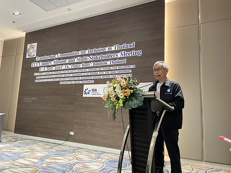 Mr. Somchai Rungsilp, Community Development Manager, as APCD Representative, shared keynote speech in the Multistakeholders Meeting