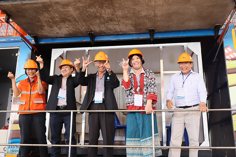 Learning session at Center of Disaster Prevention and Mitigation (DDPM) region 15, Chiang Rai province on experienced the earthquake simulation van and to learn about the implementation of DDPM on DRR and DiDRR in Thailand.