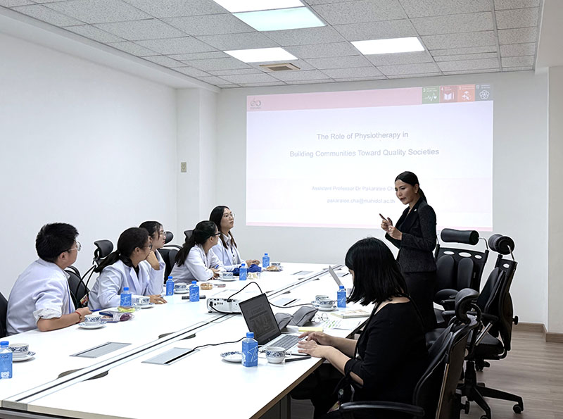 Assoc. Prof. Dr. Pakaratee gave a lecture on a concept of Community-based Inclusive Development (CBID).