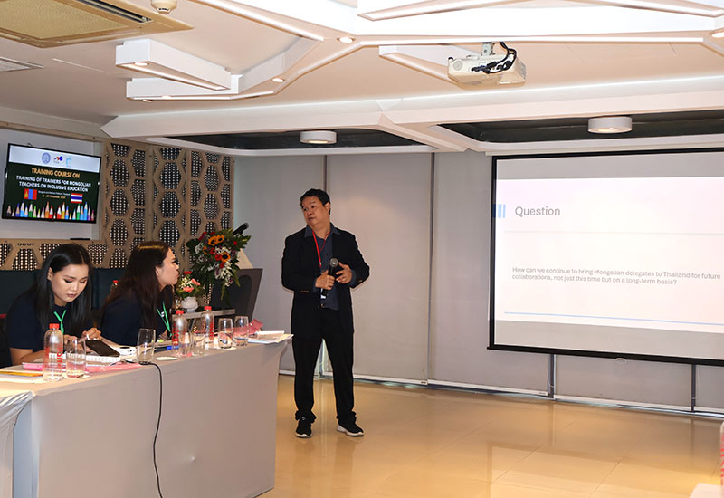 Mr. Watcharapol Chuengcharoen started the safety Brief information, Ice Breaking activities and Self-Introduction and facilitated the expected outcome as the first session of the first day training course.