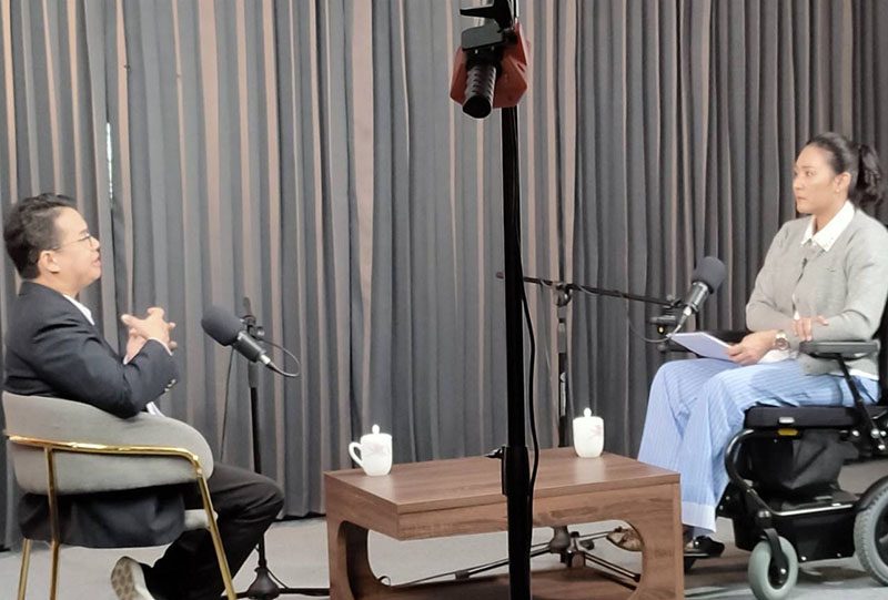 Chief, Networking and Collaboration from APCD speaks on national television about empowering individuals with disabilities across Asia-Pacific countries.