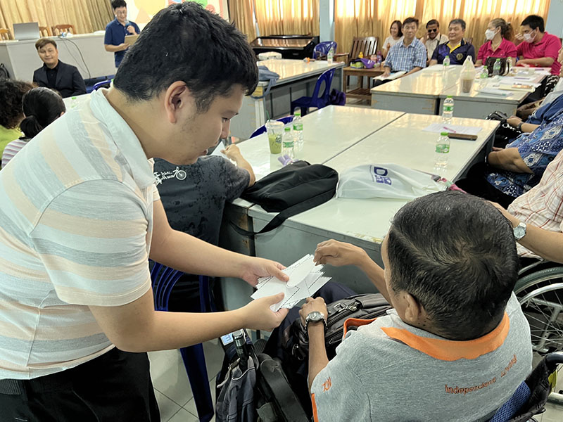 Mr. Chayoot Homdee, supported the facilitators by provided assistant to participants.