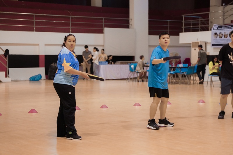: The athletes with autism represented Cambodia, Indonesia, Lao PDR, Malaysia, Philippines, Thailand and Vietnam competed the inclusive sport games, included Mr. Chayoot Homdee, staff with Autism from APCD. 