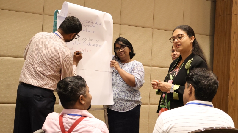 Participants from Sri Lanka reviewed the two-week program and provided feedback on its content and logistics.