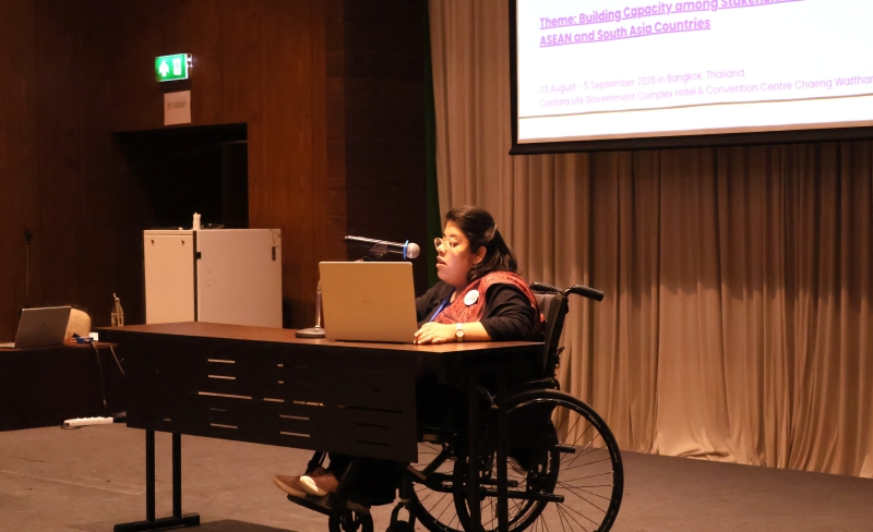 Ms. Aarushi Gambhir, a participant from India, delivered the participants’ concluding remarks on the TCTP 2026 DIEB training as a representative of the participants during the closing ceremony on 4 September 2026.