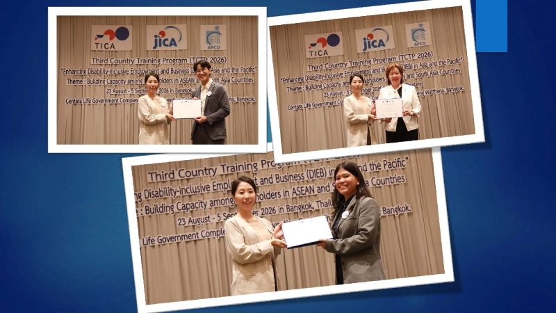 Ms. Ichigi Akari presented certificates to Thailand participants.