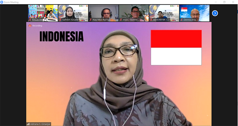 ข้อความอำลาจากอดีตประธานเครือข่ายออทิสติกอาเซียน (AAN) ดร. Adriana Ginanjar จากประเทศอินโดนีเซีย ในวาระ 2561– 2563