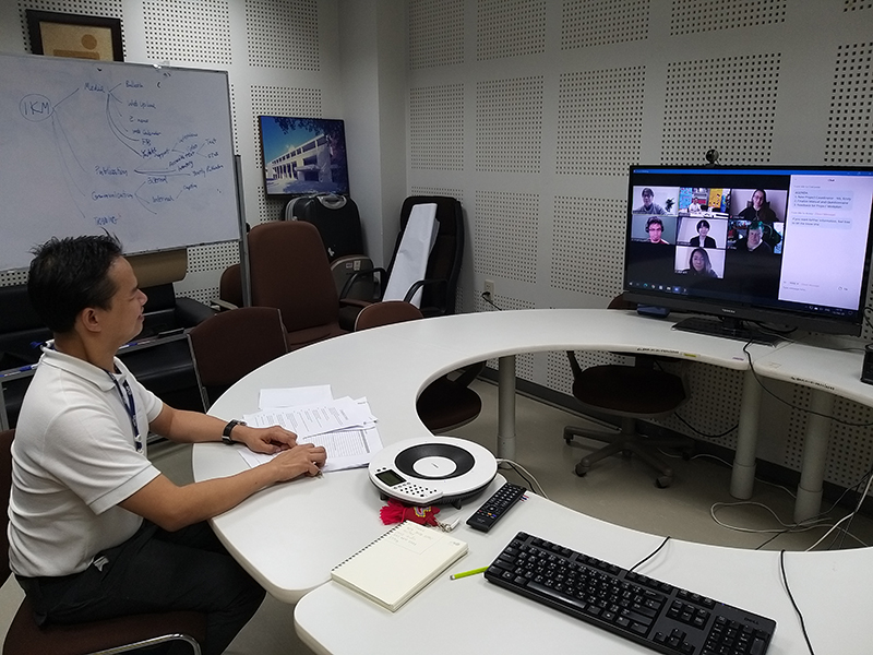 Questionnaires and Manual on friendly physical activities for persons with special needs during COVID-19 were reviewed by Ms. Kristy to the Japanese Resource Persons, and the meeting was facilitated by Mr. Watcharapol Cheungcharoen, Chief of APCD Networking & Collaboration.