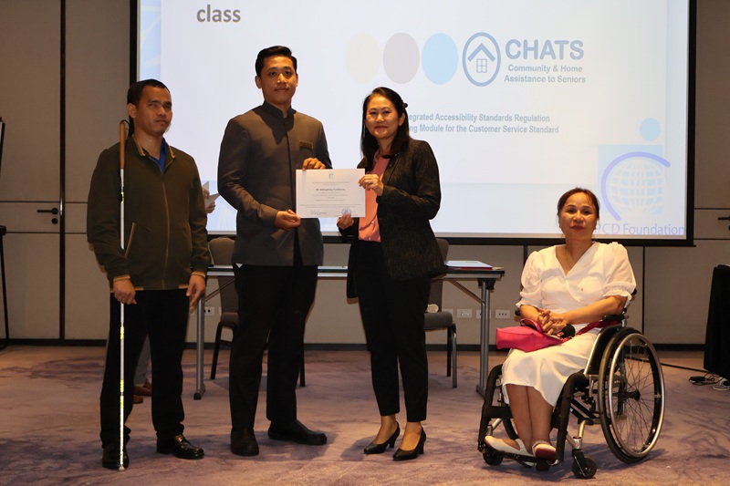 A certificate presentation session was conducted for staff members who successfully completed the training.