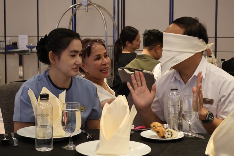 Carlton  hotel staff participated in a training workshop on disability awareness to enhance understanding  