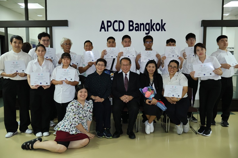 Group photo of trainees who successfully completed the Development Training for Persons with Disabilities..