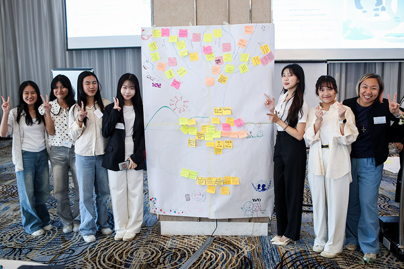 A river mind map developed by the group, mapping the flow of violence-related issues affecting girls, boys, women, and children with disabilities, their root causes, available resources. The discussion also identified how much the youth have trusted in current protection systems, and considered of ways to improve.