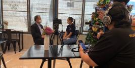 The TV program (Khon Thai Mai Thor) crew support and film APCD 60+ Plus Bakery and Chocolate Cafe project, an APCD Disability-Inclusive Business (DIB) project by interviewing Mr. Piroon Laismit (APCD Executive Director)