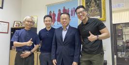 Representatives of Singapore Management University (SMU), Mr. Jack Yong Ho, Research Fellow and Mr. Derek Chiang Yick Jih, Senior Manager of SMU-X office, visited and discussed with Executive Director, Mr. Piroon and Community Development Manager, Mr. Somchai