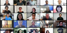 A group screenshot of 27 DET FT 2023 participants from 17 countries on a video conference