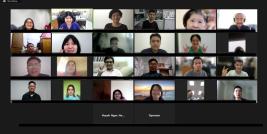 Twenty-four DET FT 2023 participants from 17 countries joined the second online schooling for the training sessions by APCD, JICA and DET Forum. This photo shows their lively interaction during the video conference.