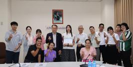 Group photo of APCD staff and intern students taken together after the session to commemorate the internship experience and congratulate Ms. Jasmine Koch on her internship completion.