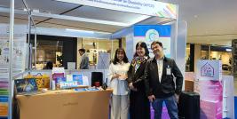 The APCD booths at the 10th TICA Connect, facilitated by Mr. Watcharapol Chuengcharoen, Chief, Networking & Collaboration, Ms. Supaanong Panyasirimongkol, Networking & Collaboration Officer and Ms. Thorfan Dechachainimit, Project Coordinator ESCAP-DIEB.