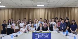 Group photo of students, professors and APCD executive director and staff.