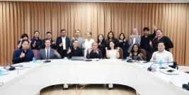 Picture 1: Group picture featuring participants from government sectors, private business sector, organizations of persons with disabilities, ESCAP, DEP and APCD at Coordinating Platform Members First Meeting.