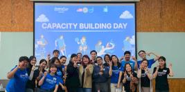 Group photo of Generation Thailand Staffs and APCD Resource Persons, Mr. Watcharapol Chuengcharoen and Ms. Supaanong Panyasirimongkol.