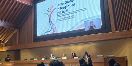 The panel discussion on bringing together key stakeholders from governments, the United Nations, civil society, and communities across the region to promote dialogue, knowledge exchange, and strengthened partnerships, led by Dr. Srinivas Tata, Director of the Social Development Division, ESCAP.