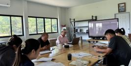 Picture 1: APCD resource person shared his experiences and insights on Community-Base Inclusive Development (CBID) with the active staff members and partner organizations of Dullabhatorn Foundation (DBF). 
