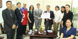 A donation from TOTAL Oil (Thailand) Co. Ltd., to APCD on 2 December 2020, at APCD, Bangkok, Thailand