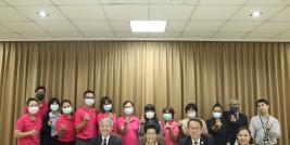 Group photo of honorable guests, domestic participants and APCD staff at APCD Zoom station in Thailand 