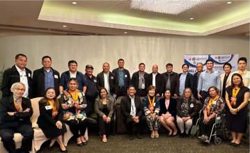 Group photo of key stakeholders including UN ESCAP, the Office of Civil Defense (OCD), National Council on Disability Affairs (NCDA), Partnership of Philippine, Support Service Agencies (PHILSSA), APCD, etc.at the launching event, 4 June 2024.
