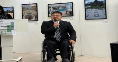 Mr. Lee Yong Suk, Chairperson, Disabled People’s International-Korea delivered the opening remarks at the International Forum on Promoting Inclusive Art 